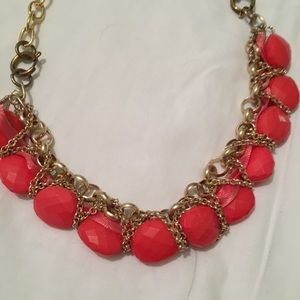 Coral & gold necklace